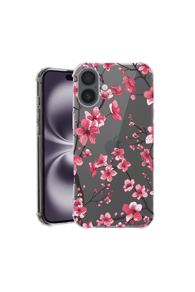 bestcase Husă Antișoc pentru Apple iPhone 16, Florală - Floare de cireș, 1828...