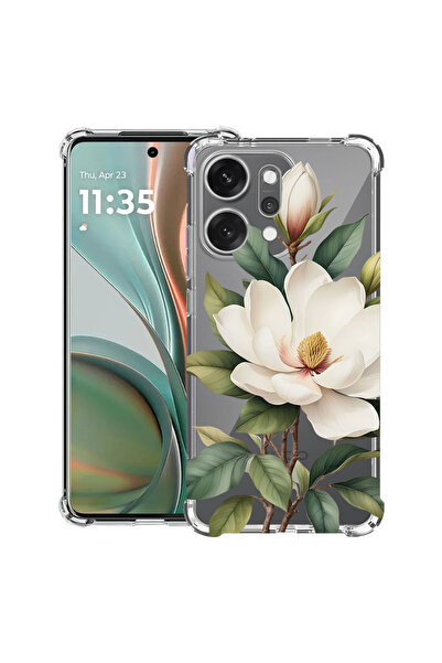 bestcase Husă Antișoc pentru OPPO Reno14, Florală - Magnolie Albă, 2052057 AS...