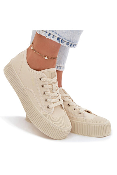Big Star Shoes Adidași cu platformă pentru femei Big Star TT274271 Bej 38