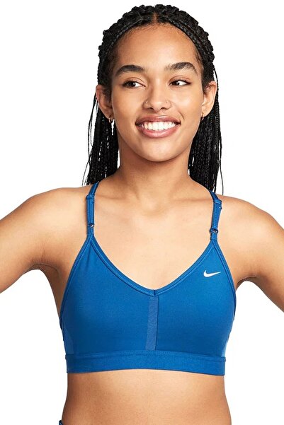 Nike Sutien de damă Dri Fit Indy cu decolteu în V și susținere ușoară, fucsia...