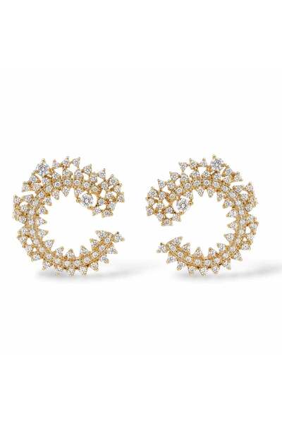 neslyaccessories أقراط كريستال حلزونية الشكل