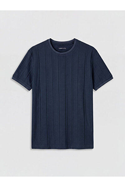 LC Waikiki RMZ GİYİM FARKİLYA Tricou cu dungi Zero Roba Collar pentru bărbați