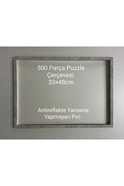 cercevehome PUZZLE ÇERÇEVESİ 500 PARÇA (33cm×48cm) ÖLÇÜSÜNDE 21MM MERMER DESE...