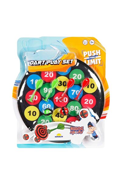 ROKET Rising Sport İğnesiz Dart Seti 36 cm Çapında Cırt Cırtlı Hedef Tahtası,...