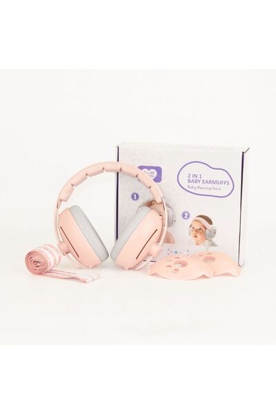 Choice7 2 in 1 Pink Baby Ear Protection for Babies and Toddlers Noise Reducti...