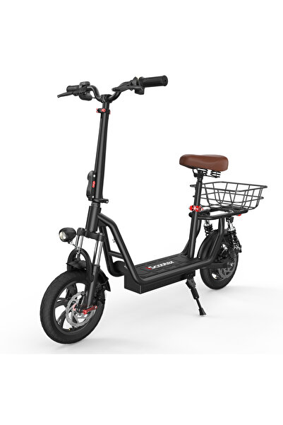 iscooter i12 Trotinetă electrică cu șa, 36V 7.5Ah, 500W, 25km/h, roți gonflab...