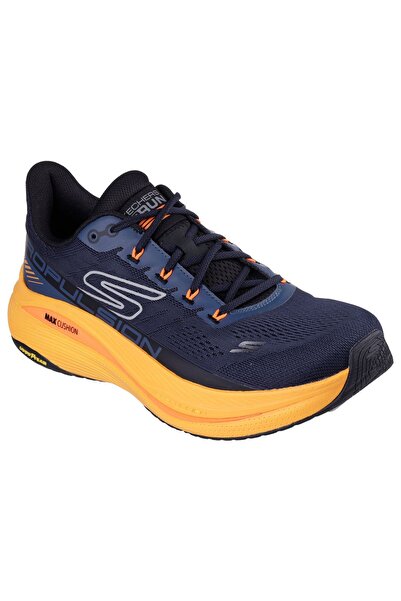 SKECHERS Max Cushioning Propulsion Men’s Running Shoes, Navy/Orange (220509-N...