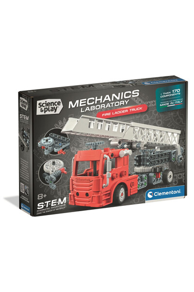 CLEMENTONI CARS Mechanics Fire Truck Building Top Bottom Set
