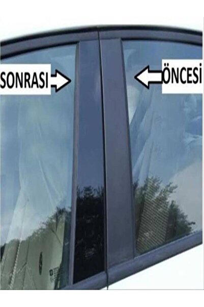 Turcoat Piano Black Araç Kapı Direk Folyosu Ultra Parlak 150 cm x 25 cm