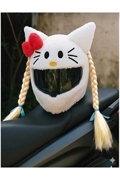 bxtasarım hello kitty motosiklet kask kılıfı kask süsü