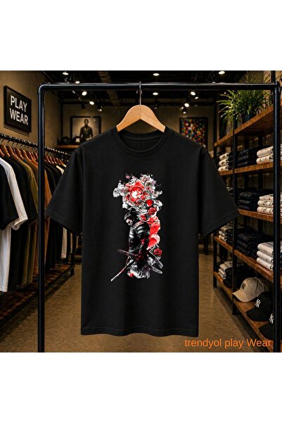 playwear Warrior Ivy Flower Chest Printed 100% Cotton Oversize Loose Regular ...