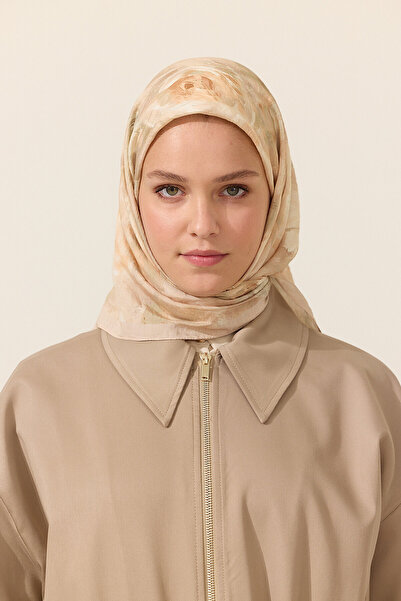 cs camellia scarf Κασκόλ από βαμβάκι και βισκόζη Rosalie - Μπεζ