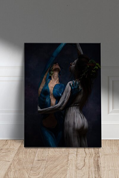 Abesa Marketplace Artă de pictură corporală Tablou pe pânză cu o figură feminină