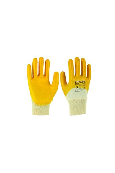 Starline E-301 SARI NİTRİL ELDİVEN NO: L/9 - 12 ÇİFT