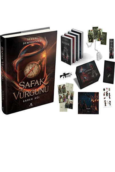 Pukka yayınları Şafak Vurgunu Kader Ağı Ciltli ve Kazazede 4lü Set Askeri Kün...