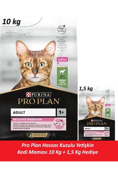 Pro Plan Hassas Kuzulu Yetişkin Kedi Maması 10 Kg + 1,5 Kg Hediye