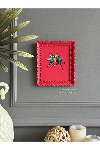FOR POLYESTER Küçük Dokunuşlar Dekoratif Flowers Duvar Aksesuarı Kare Pano Bi...