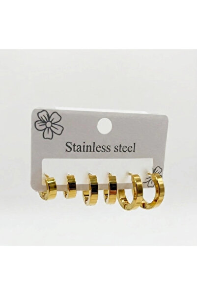 EASERA TİCARET Daily Elegance Six-Piece Hoop Earring Set