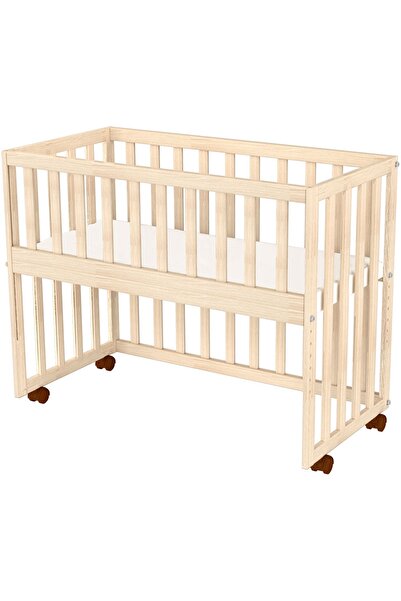 Hubners Patut copii din lemn co-sleeper Eva 94x46 cm natur