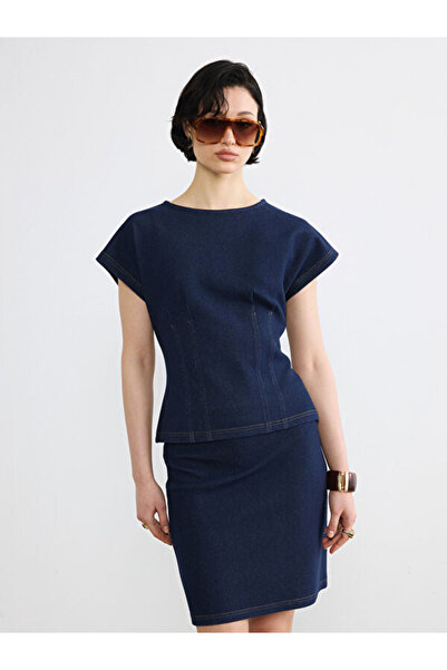 LC Waikiki Bisiklet Yaka Peplum Bluz