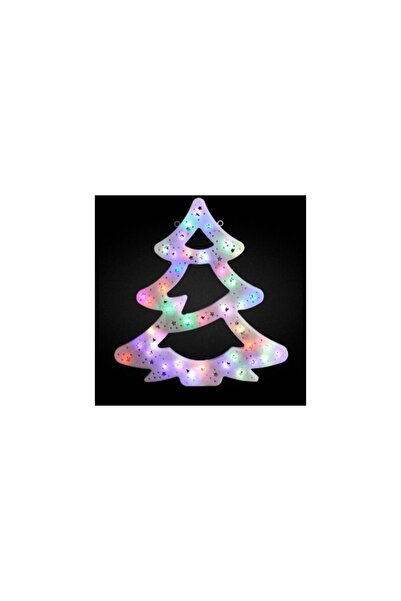 Aca Figurină luminoasă de Crăciun pentru fereastră, 50 LED-uri, Multicoloră, ...