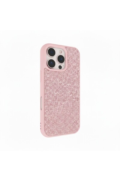 Home MAVİMAKRO İPhone 15 Pro Max ile Uyumlu Elmas Desen Taşlı Kılıf – 2 mm Ka...