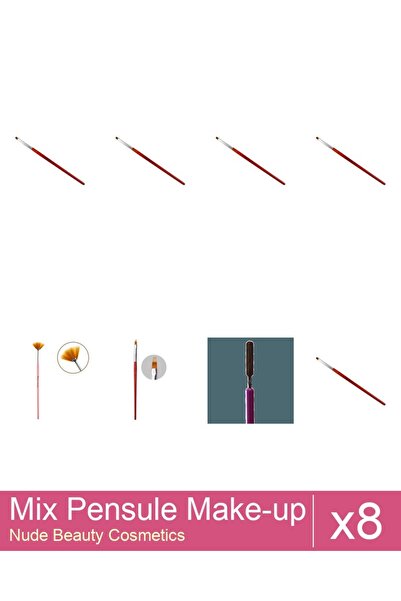 Makeup Set Mix 8 products Makeup Brushes: Cat's Tongue Gel Brush - No.2, Cat'...