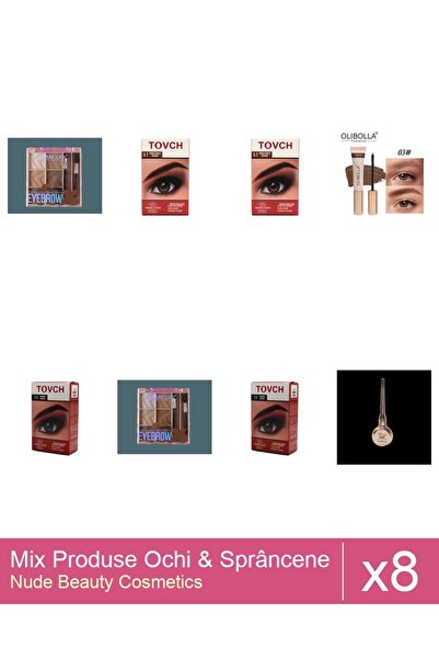 Makeup Set Mix 8 produse Rimel Sprancene: Rimel sprancene Olibolla #03 Auburn...