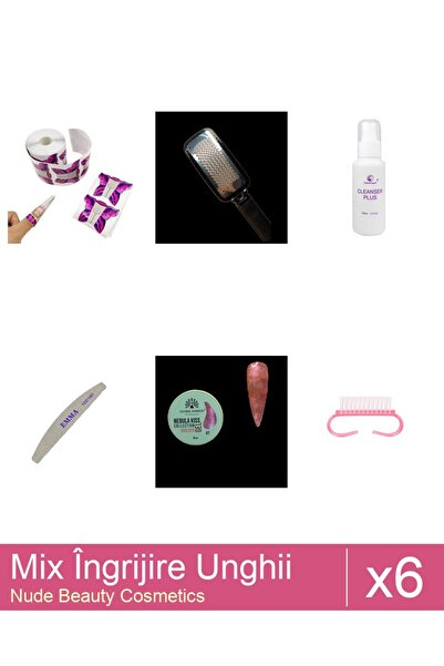 Makeup Set Mix 6 produse Ingrijire Unghii: Razatoare calcaie fina #02, Sablon...
