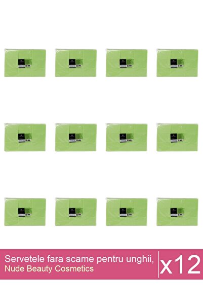 Makeup Set 12x Servetele fara scame pentru unghii, 900buc, verde