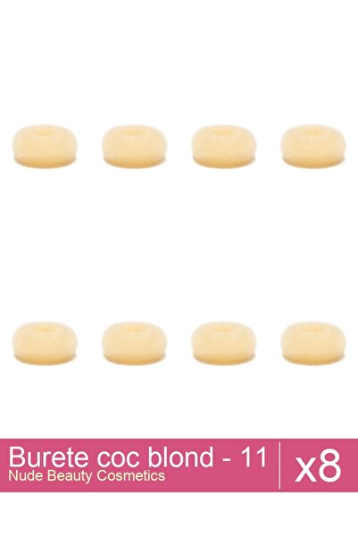 Makeup Set of 8x Blonde bun sponges - 11 cm diameter