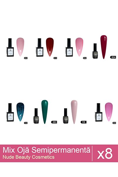 Makeup Set Mix 8 produse Nail Oja: Oja semipermanentă Global Fashion, Gel pol...