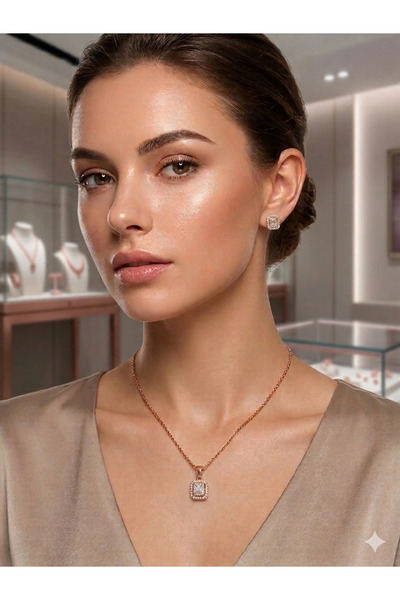 Twin Store سلسلة حجر الزركون: منتجات فولاذية 40+5 سم - Set0043