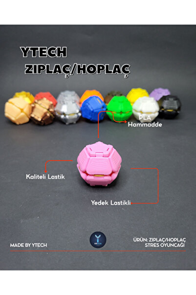 YTECH Hoplaç/Zıplaç Stres Oyuncağı Pembe