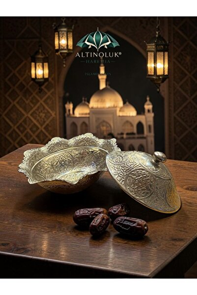 Altınoluk Haremia Stainless Steel Date Bowl – Modern Stylish Serving Bowl, Da...