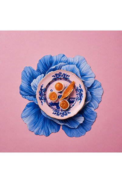 Mise En Place Blue Flower 2’li Amerikan servis
