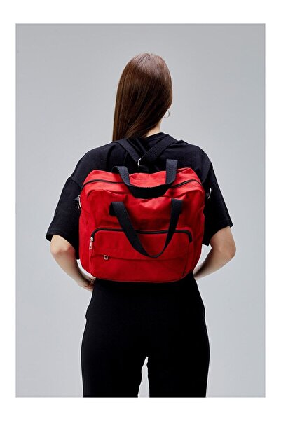LC Waikiki Nevavm Farkıyla Nora Bag Red Backpack Laptop Bag