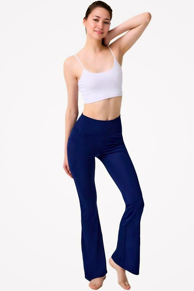Homay High Waist Spanish Leg Lycra Tights with Pockets - One Piece