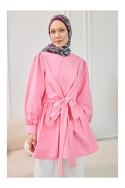 LC Waikiki Nevavm Farkıyla Women's Front-Tie Blouse Pink