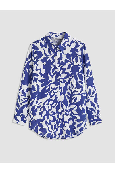 LC Waikiki Blue Floral Women's Shirt Tunic
