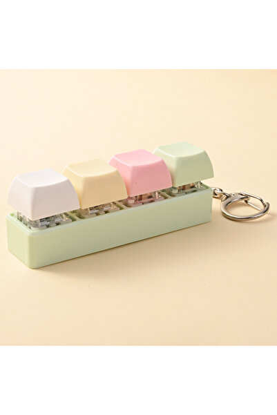 Choice23 colorful2 Colorful Acrylic Button Keycap Fidget Keychain 4 Keys Keyb...