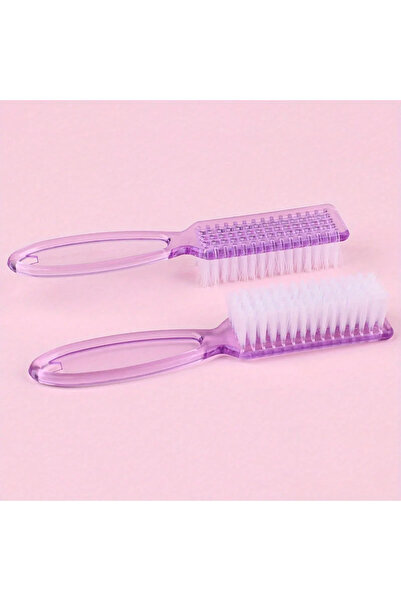 Choice3 2PCS Purple 2PCS Transparent Nail Brush Cleaning Brushes Plastic Hand...