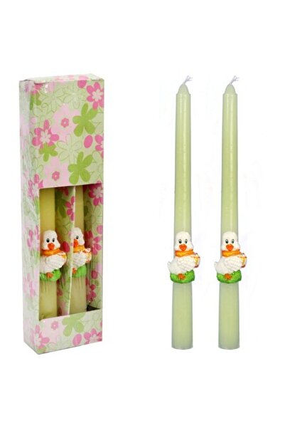 Goliat Set of 2 decorative candles, Goliat, Duck figurine model, 26cm, White