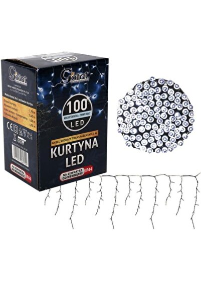 Goliat Perdea luminoasă LED, Alb rece, 1.9m x 0.45m, 6W