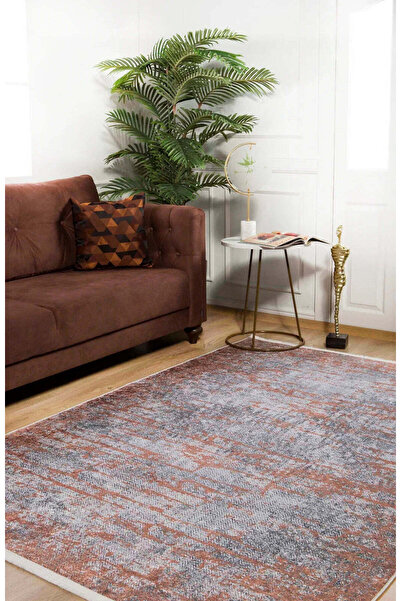 halinet Halı.Net Gray Vintage Antique Washable Non-Slip Living Room Carpet Ha...