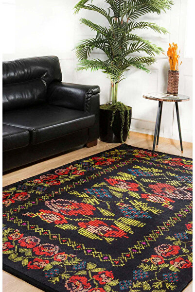 halinet Halı.Net Red Classic Washable Non-Slip Living Room Carpet Haln-Hln588