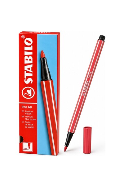 Stabilo Felt Tip Paint Marker 1 mm Rust Red 68/47 Pack of 10