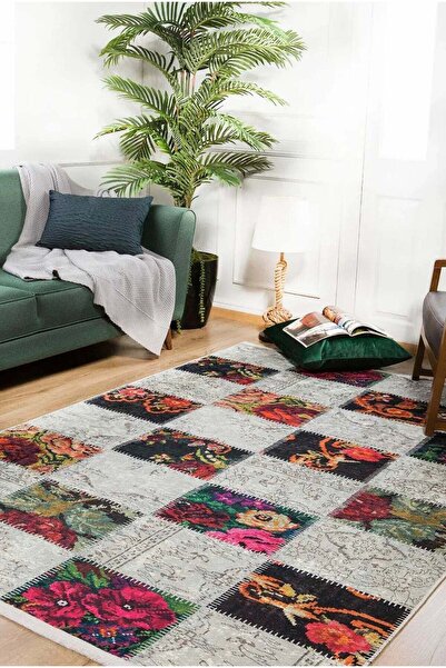 halinet Halı.Net White Modern Washable Non-Slip Living Room Carpet Haln-Hln188