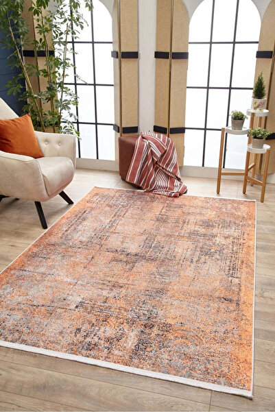 halinet Halı.Net Cream Vintage Antique Washable Non-Slip Living Room Carpet H...