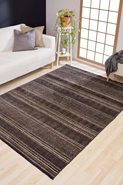 halinet Halı.Net Anthracite Modern Washable Living Room Carpet Apx-Gloria-400...